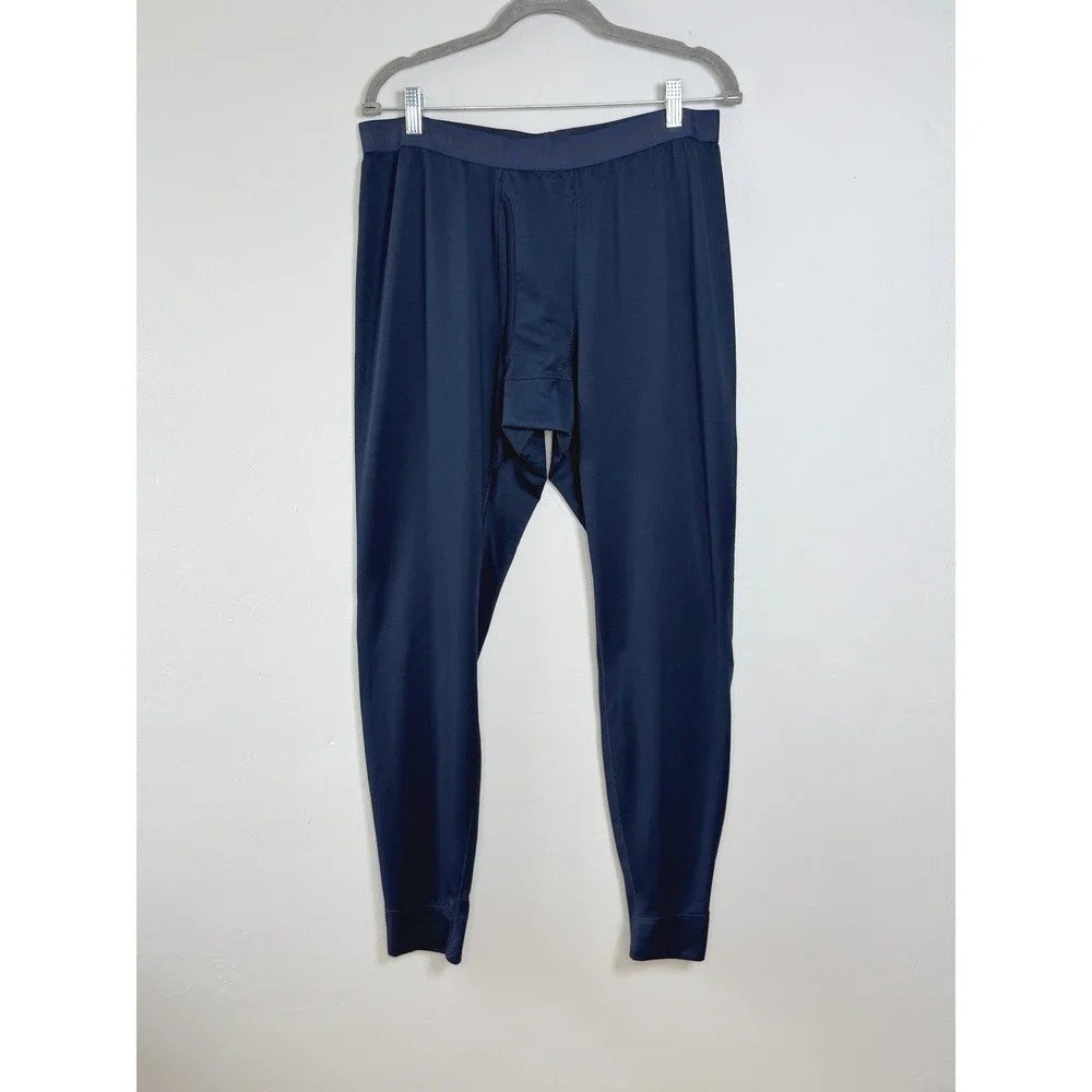 Patagonia Capilene Base Layer Long Johns Men XL Navy Blue Thermal Midweight Pant
